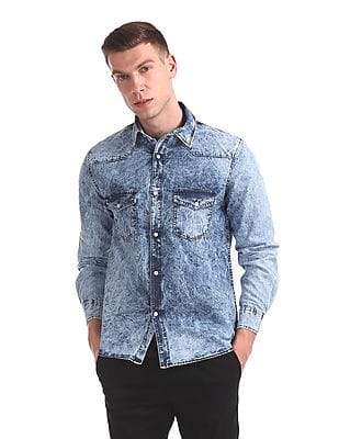 cherokee denim shirts