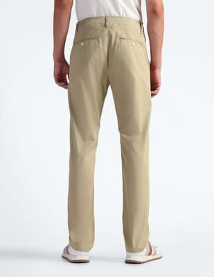 Buy Flying Machine Relaxed Straight Solid Trousers - NNNOW.com
