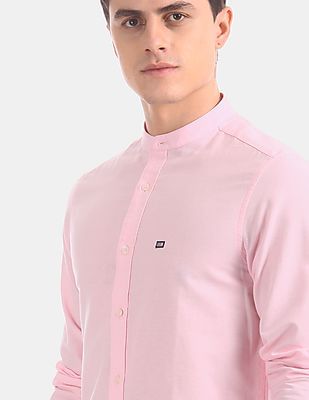 Pink chinese collar shirt Clearance
