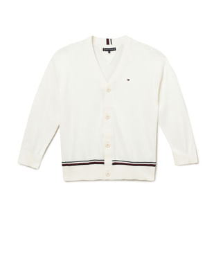 ORIMI PINCHY CARDIGAN size:2 Two-Tone Cardigan in Grey | Knitwear