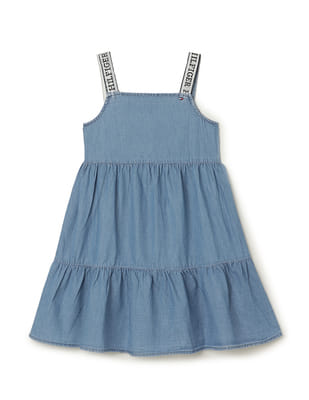 Buy Tommy Hilfiger Kids Girls Fit Flare Relaxed Fit Dress