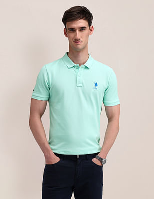 U S Polo Assn Solid Slim Fit Polo Shirt