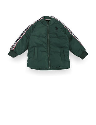 U S Polo Assn Kids Boys Brand Tape Puffer Jacket