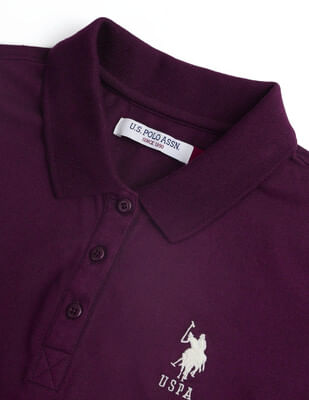 Tシャツ・カットソー AMIRI Woman Polo Shirt Violet AWKNPO1007 BURGUNDY 104275-Maroon-HTF.jpg?v=1628089735