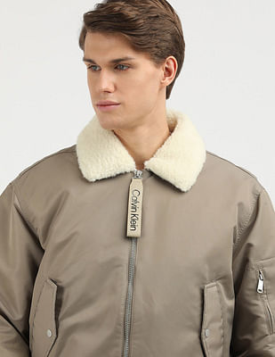 Buy Calvin Klein Jeans Aviator Sherpa Jacket - NNNOW.com