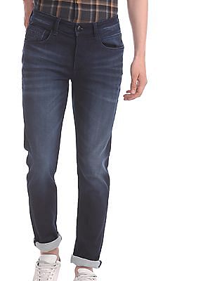 Buy Men Blue Brandon Slim Tapered Fit Mid Rise Jeans Online At Nnnow Com