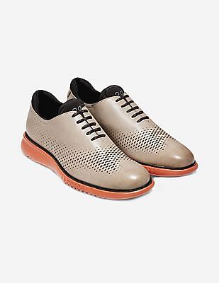Buy Cole Haan Grey 2.ZERØGRAND Laser Wingtip Oxford Lined