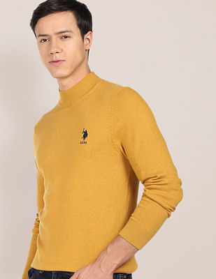 Mens-Polo-Shirts Long-Sleeve Knit-Pullover India