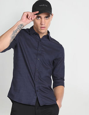 Flying Machine Solid Slim Fit Shirt