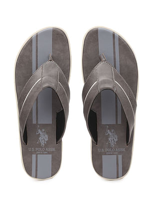 U S Polo Assn Broad V-Strap Printed Non-Skid Codette Flip Flops