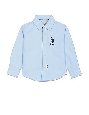 U S Polo Assn Kids Boys Button Down Solid Shirt