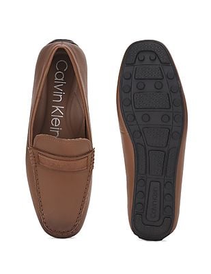 Buy Calvin Klein Men Brown Square Toe Loafers - NNNOW.com