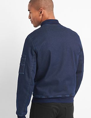 Buy GAP Men Men Blue Stone Washed Denim Bomber Jacket - NNNOW.com