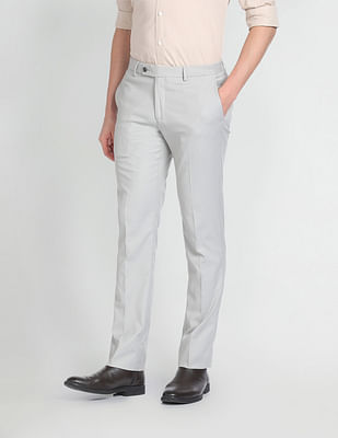 Arrow Solid Dobby Formal Trousers