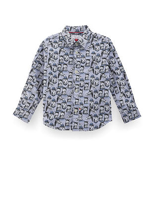 U S Polo Assn Kids Boys Twill Cotton Shirt