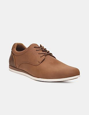 U S Polo Assn Men Textured Panel Non Skid Lucius Derby Shoes