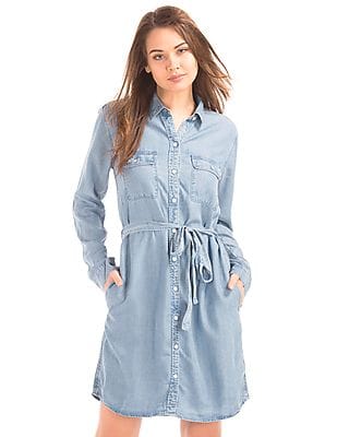 denim shirt dress gap
