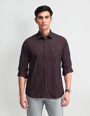 Arrow Sport Geometric Printed Slim Fit Shirt