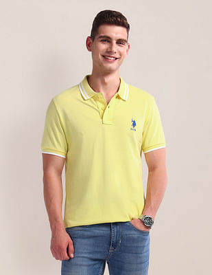 U S Polo Assn Solid Slim Fit Polo Shirt