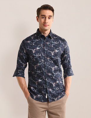 U S Polo Assn Abstract Print Regular Fit Shirt