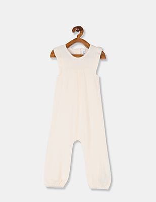 white flutter sleeve bodysuit baby