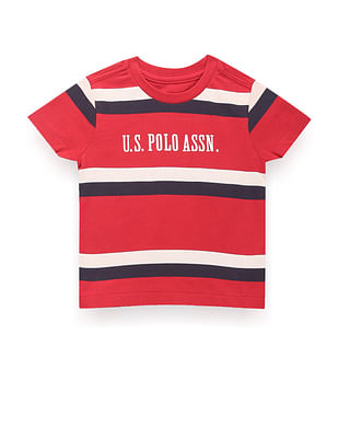 U S Polo Assn Kids Boys Horizontal Stripe T-Shirt