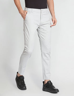 Flying Machine Slim Tapered Solid Trousers