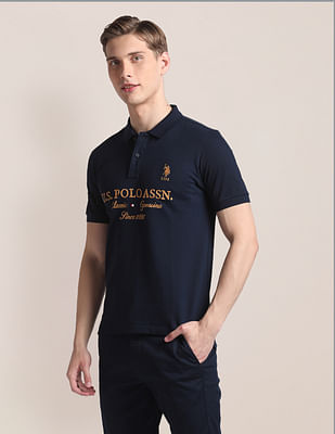 U S Polo Assn Brand Embroidered Pique Polo Shirt