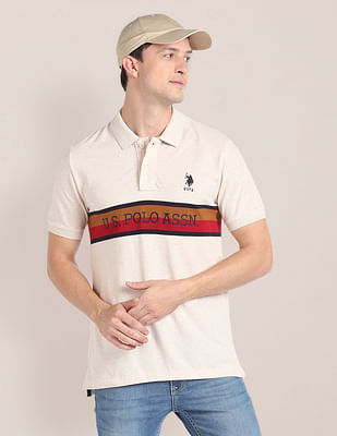 U S Polo Assn Slim Fit Brand Print Polo Shirt