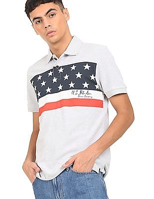 U S Polo Assn Denim Co Cotton Graphic Print Polo Shirt