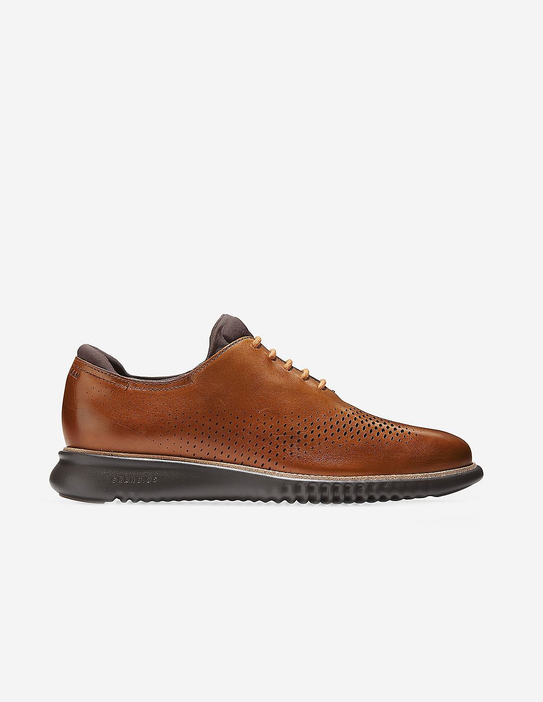 Buy Cole Haan Men Tan 2.ZERØGRAND Lined Laser Wingtip Oxford Shoes ...