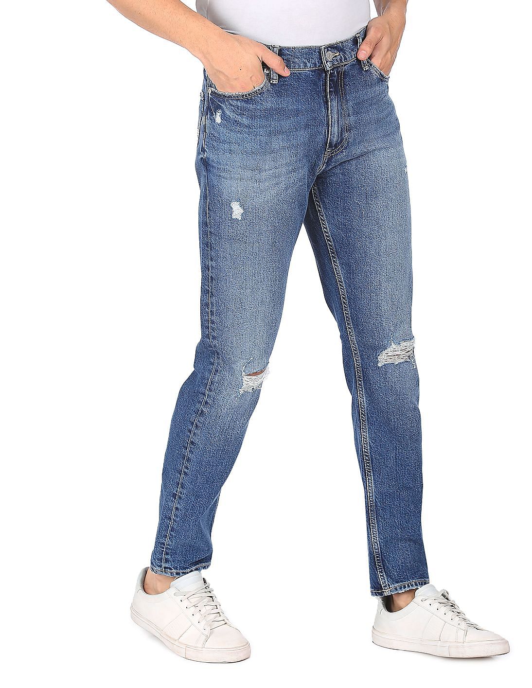 Buy Tommy Hilfiger Men Blue Regular Tapered Fit Dad Jeans - NNNOW.com