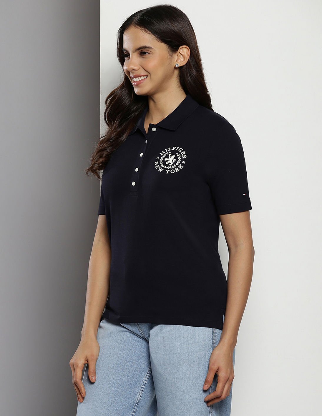 【美品】Embroidery Polo Sweatshirt Buy Tommy Hilfiger Crest Embroidered Polo Shirt - NNNOW.com