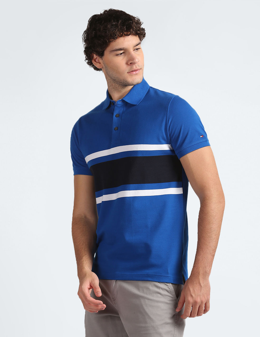 Buy Tommy Hilfiger Horizontal Stripe Pique Polo Shirt - NNNOW.com