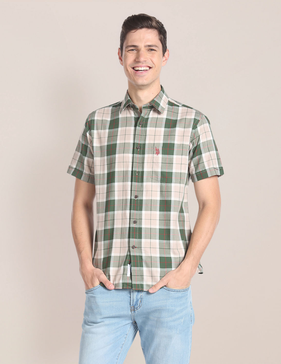 Buy U S Polo Assn Short Sleeve Plaid Check Shirt NNNOW