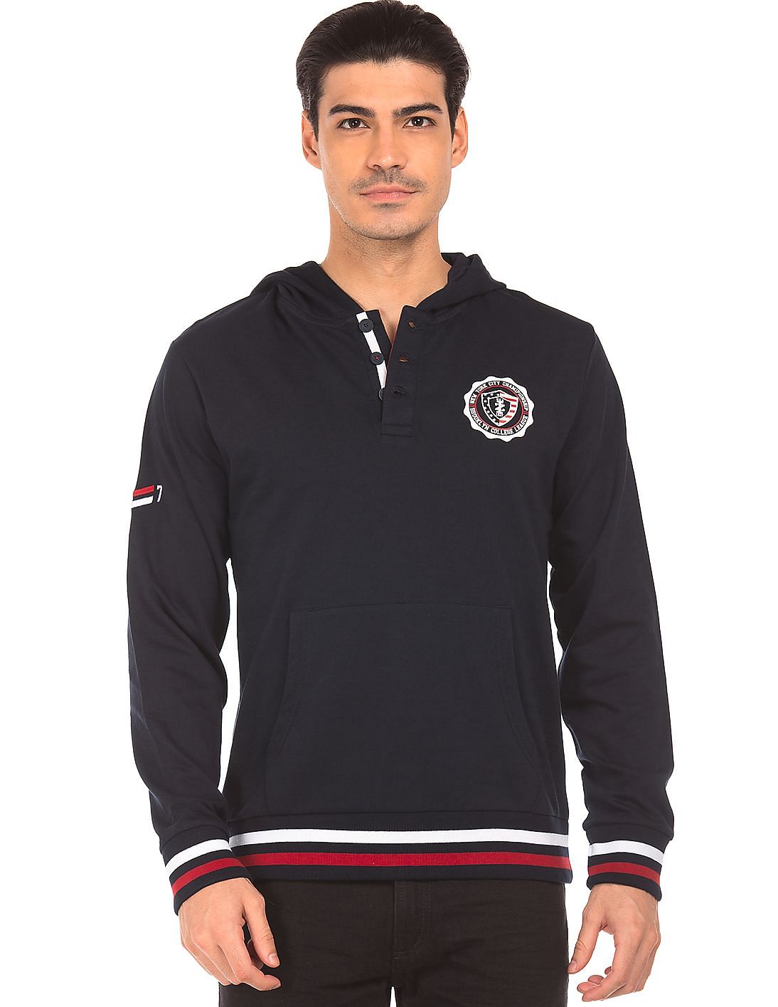 izod men's fitted pullover hoodie