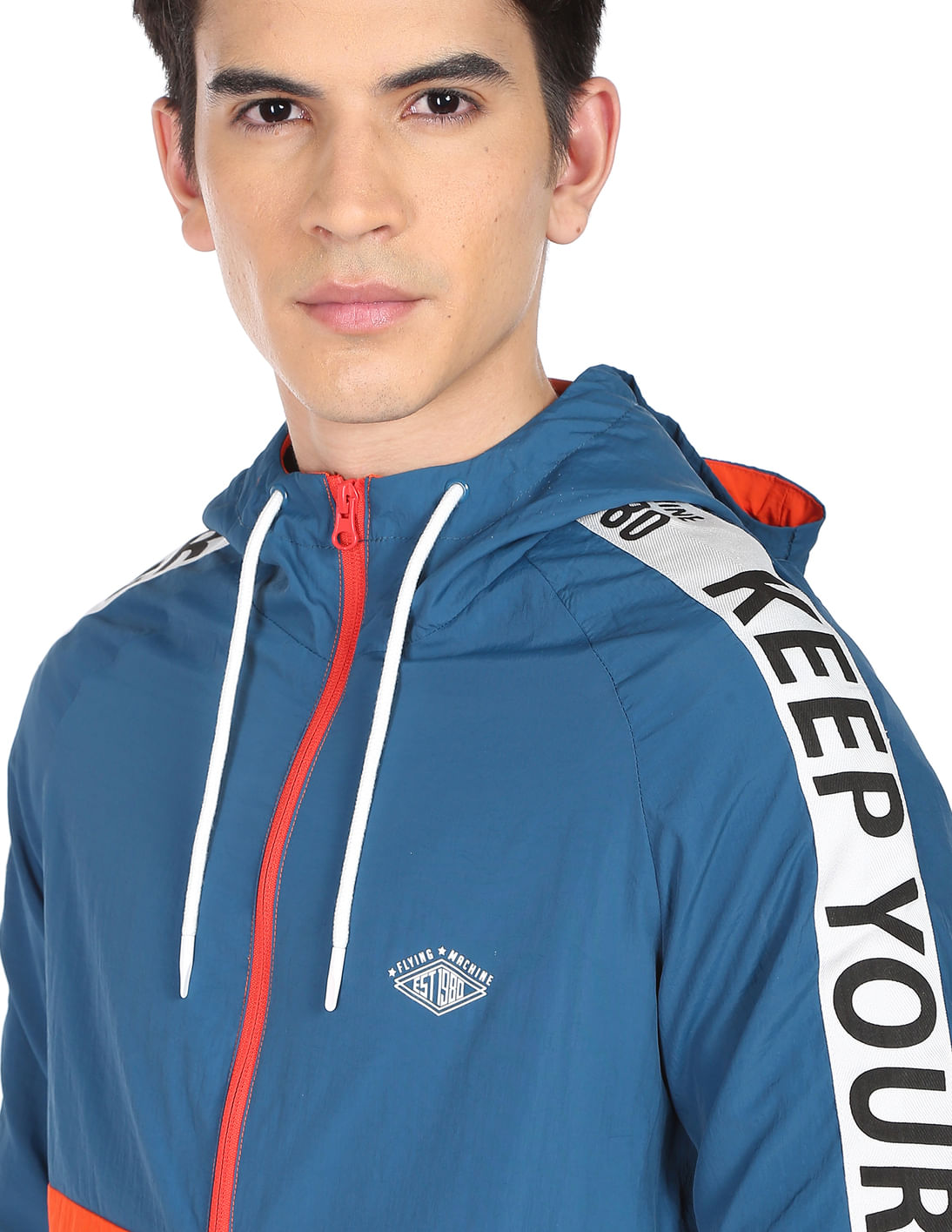 Buy Flying Machine Brand Tape Colour Block Jacket - NNNOW.com