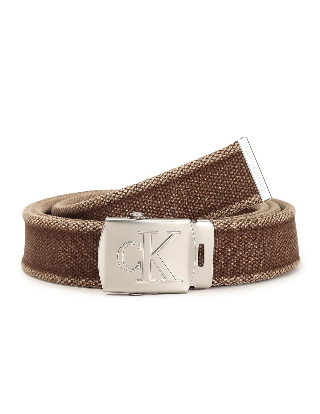 Buy Calvin Klein Cut Out Slide Plaque Belt - NNNOW.com