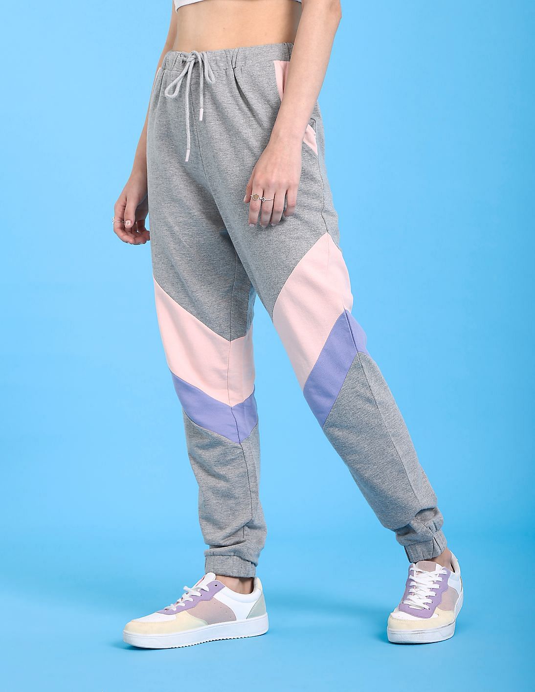 Missguided colour block joggers hot sale