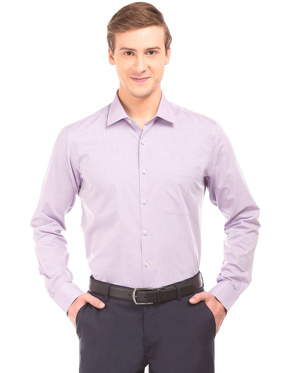 Buy AD by Arvind Slim Fit French Placket Shirt - NNNOW.com