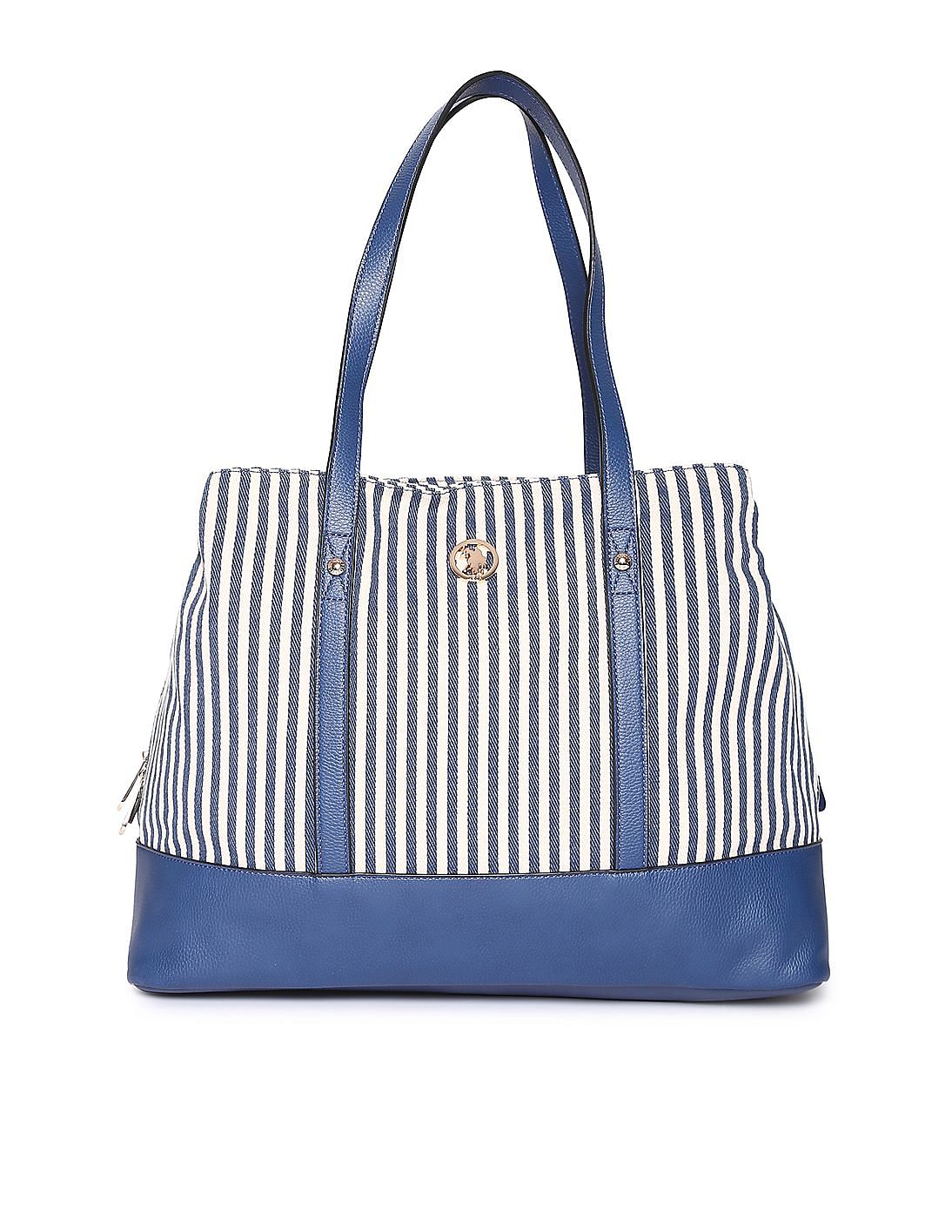 Buy U.S. Polo Assn. Women Striped Canvas Handbag - NNNOW.com