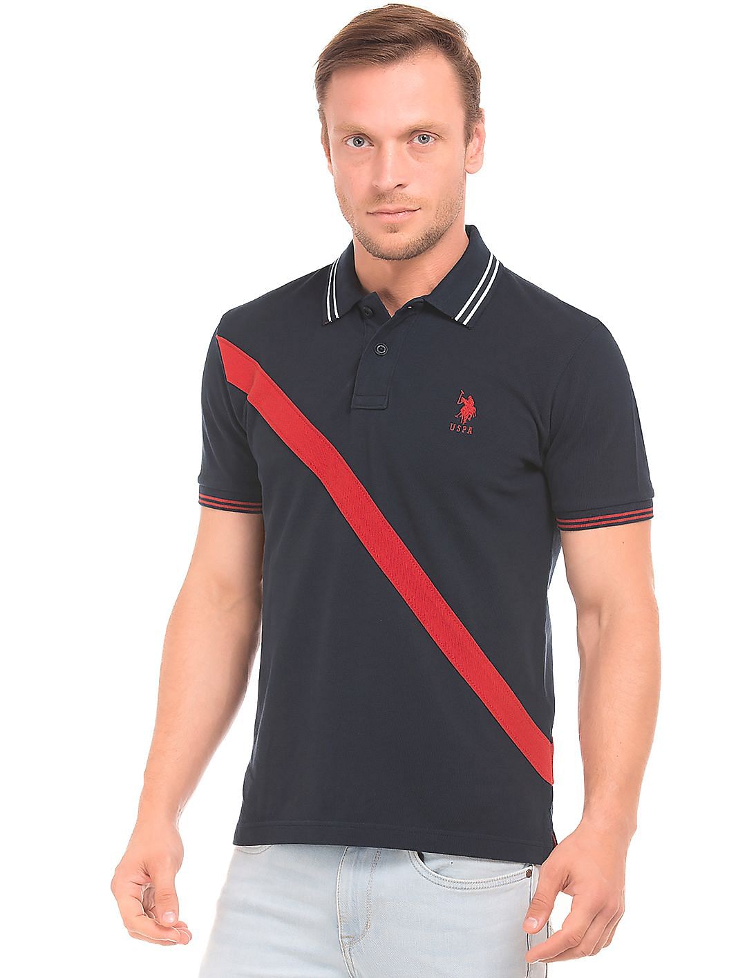 Buy U.S. Polo Assn. Men Slim Fit Striped Polo Shirt - NNNOW.com