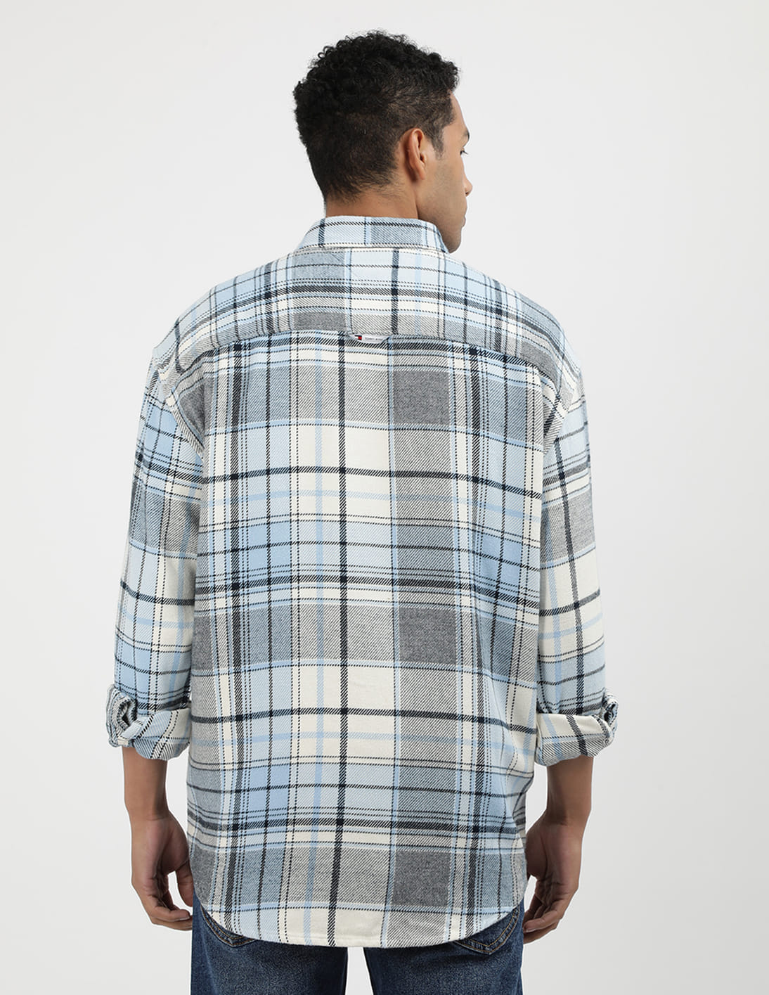 time is on】PLAID HEAVY COTTON SHIRT time is on】PLAID HEAVY