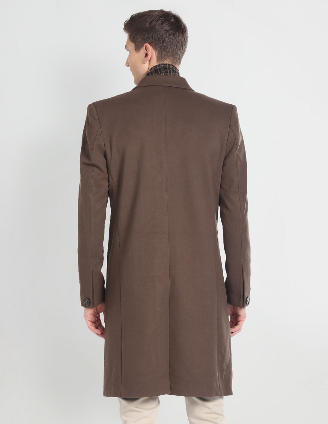 Dademeo Men Long Trench Coat Fashion Warm Lapel Coat