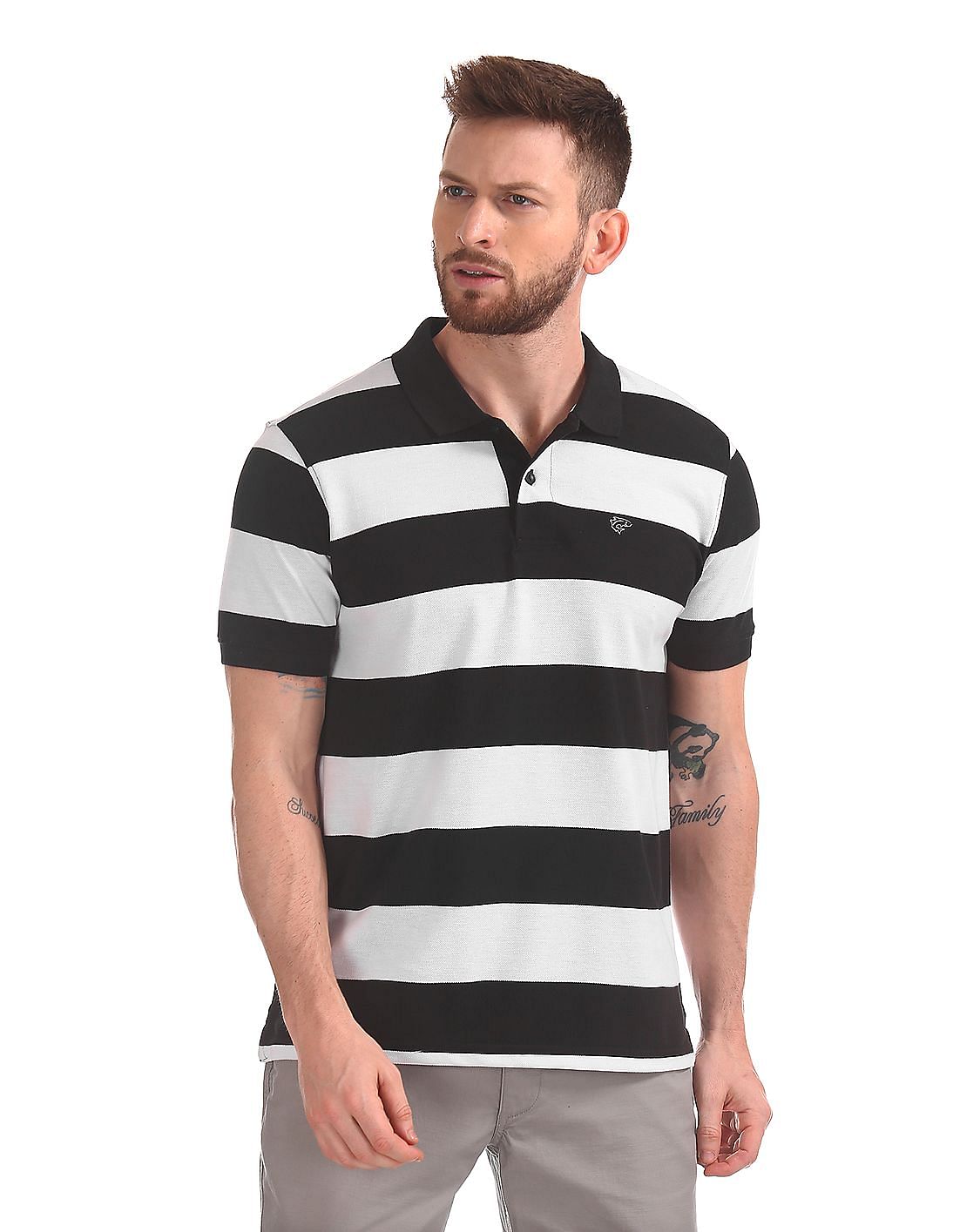 striped polo mens