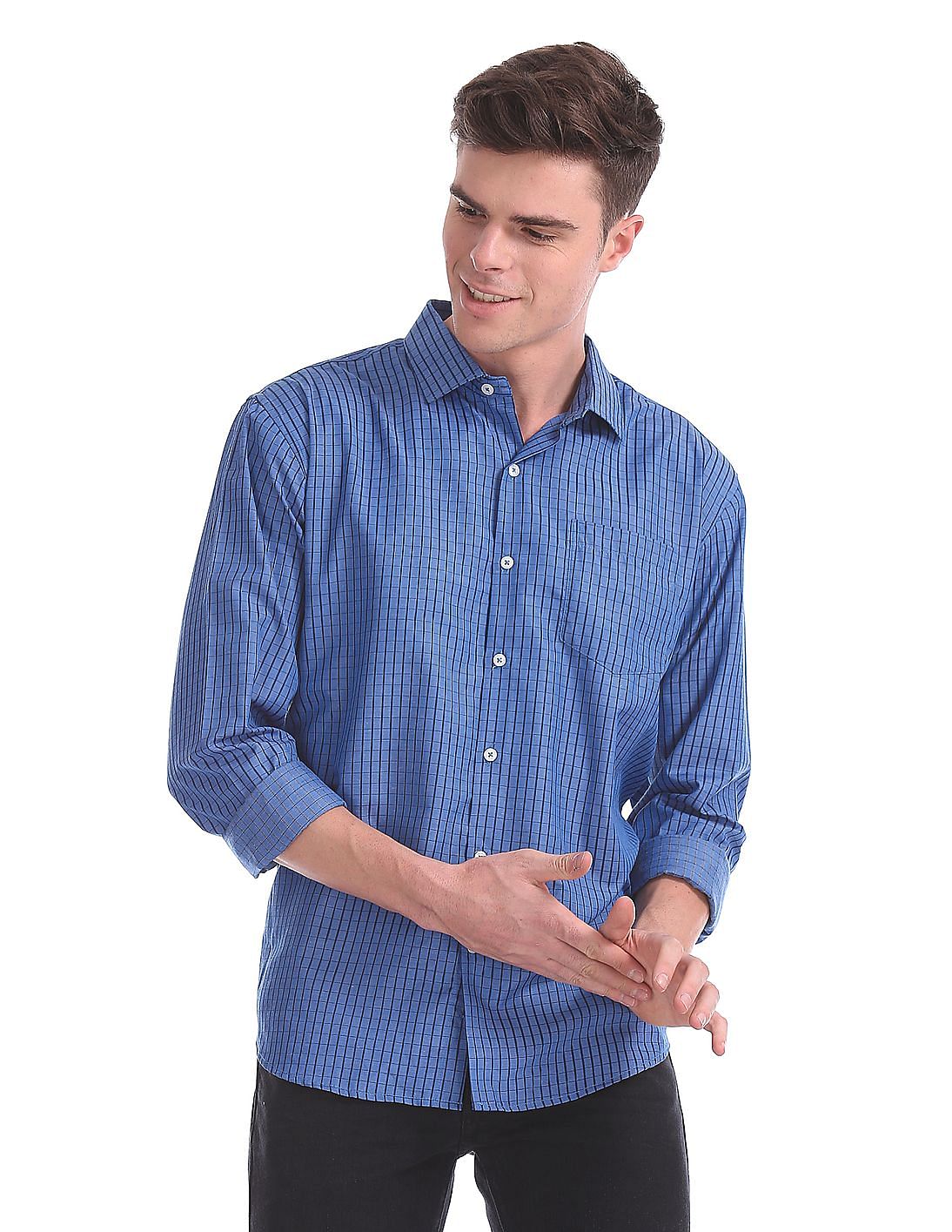 Buy Excalibur Classic Regular Fit Cutaway Collar Shirt - NNNOW.com