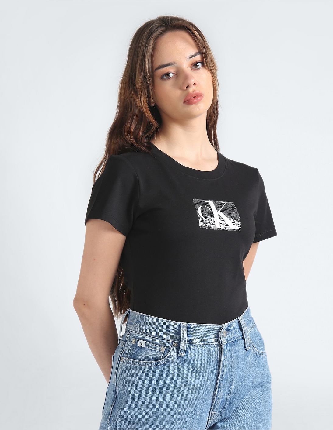 Jennie for calvin klein Tシャツ XS シアーライラック