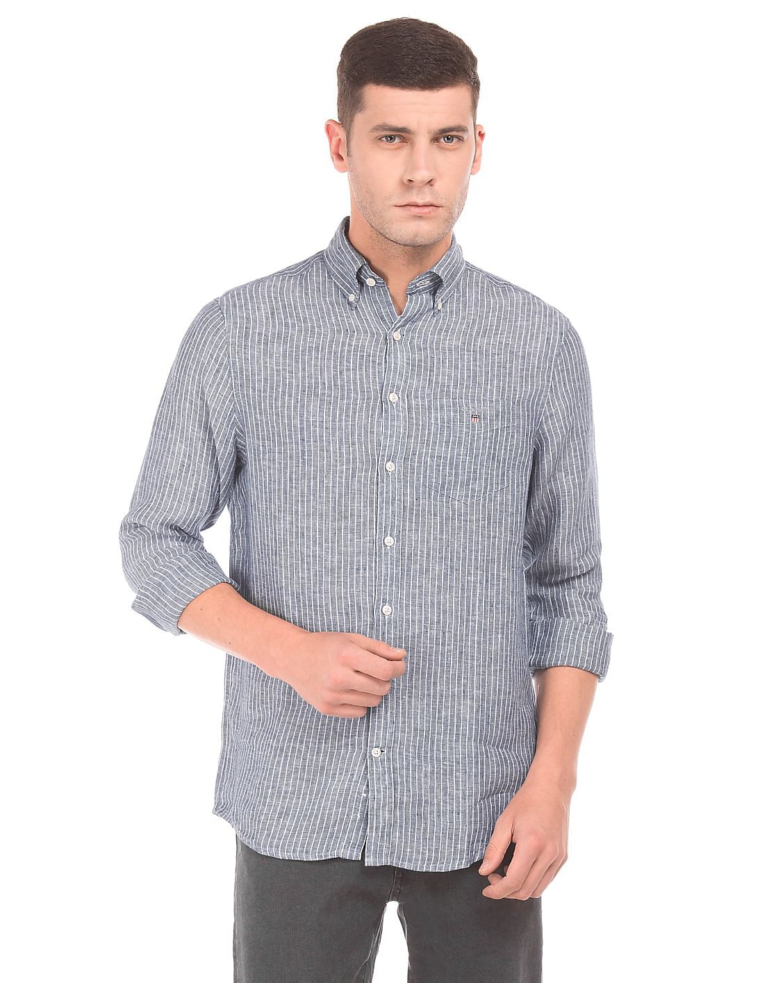 Buy Gant Men Striped Linen Shirt - NNNOW.com