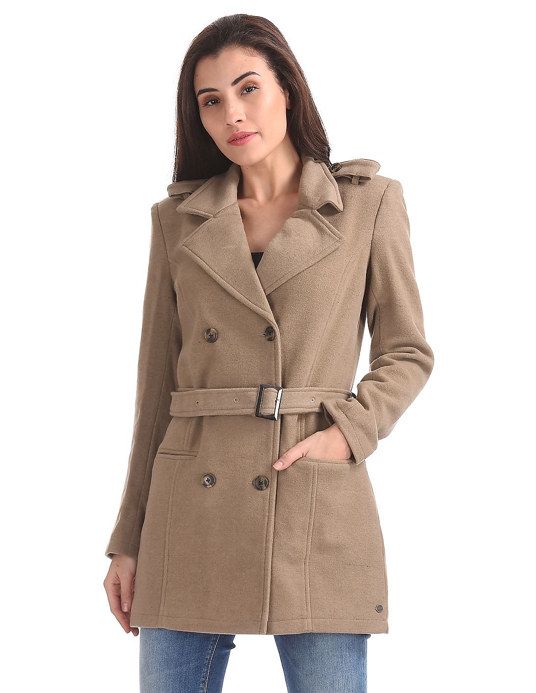 Buy U.S. Polo Assn. Women Wool Blend Trench Coat - NNNOW.com