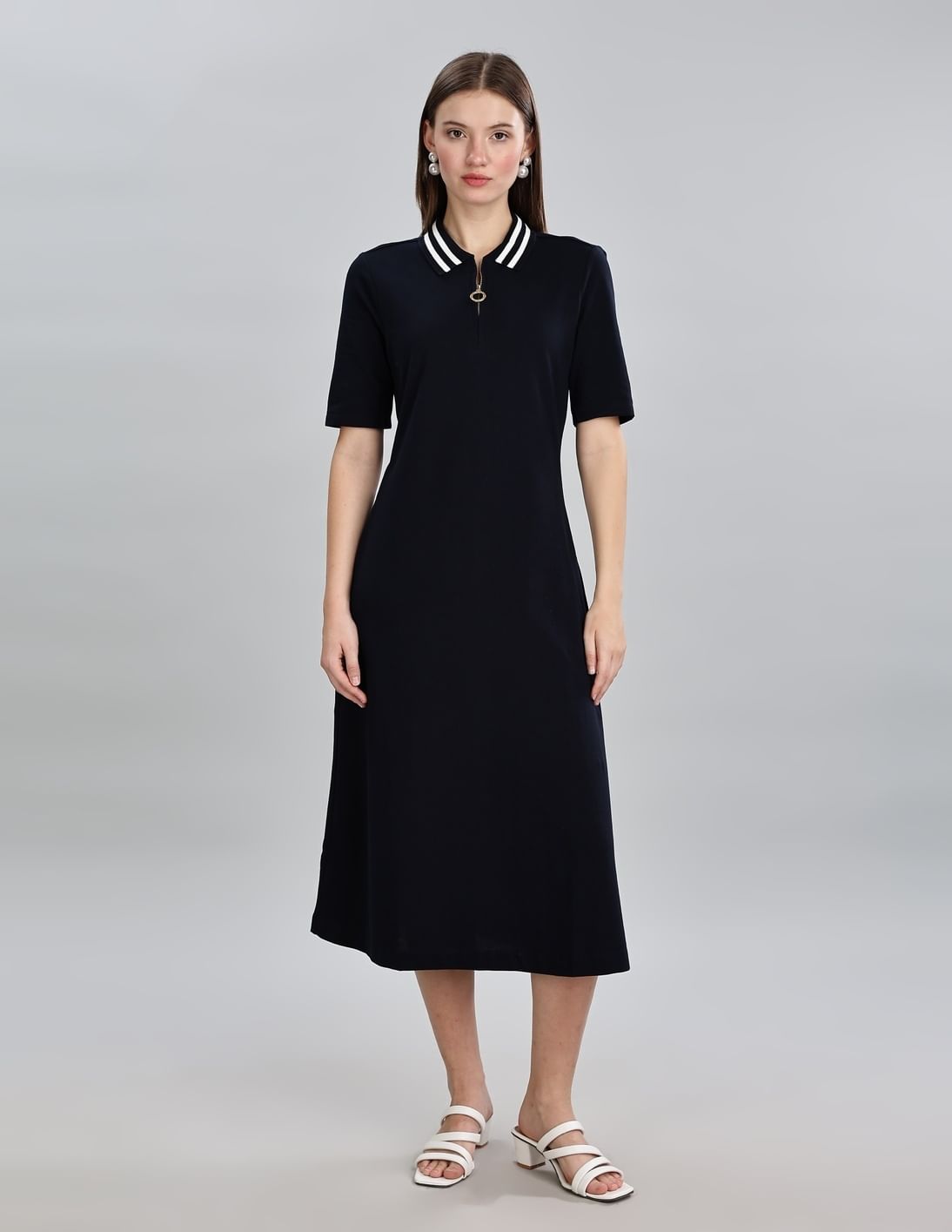 Buy Tommy Hilfiger Womens Navy Solid Dresses - NNNOW.com